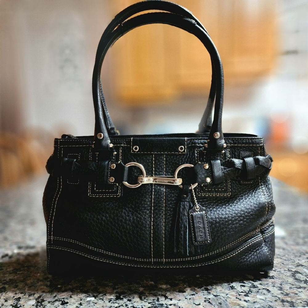 Coach Black Leather Satchel